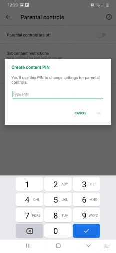 Google play parental controls 5