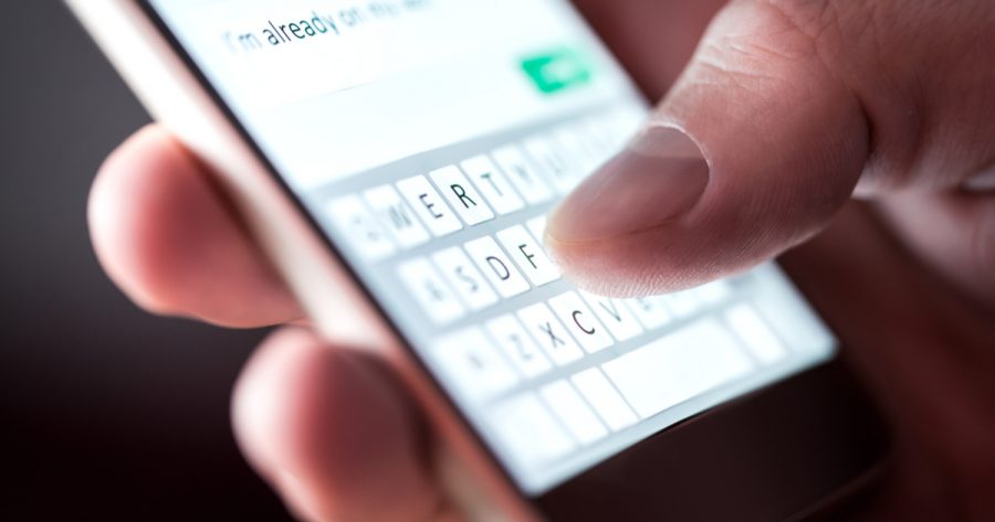 sending text message via iphone