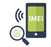 Mobile smart phone imei search icon illustration