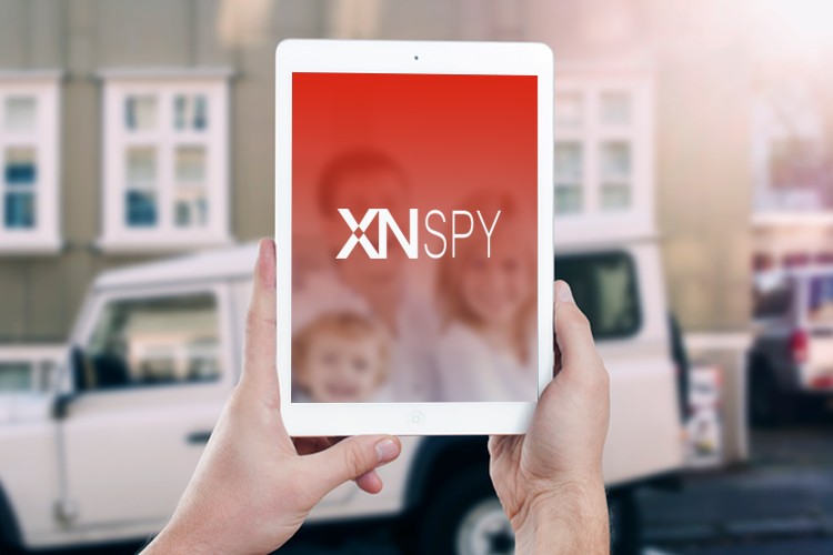 XNSPY logo on an iPad