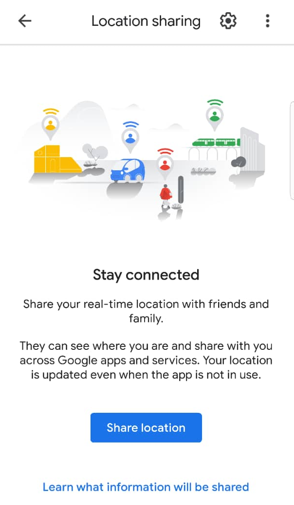Location sharing feature