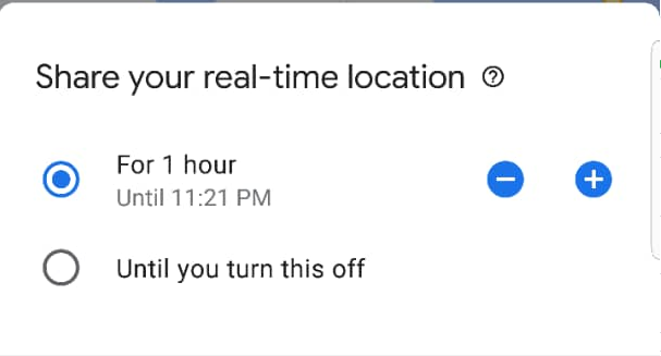 How to share your real-time location